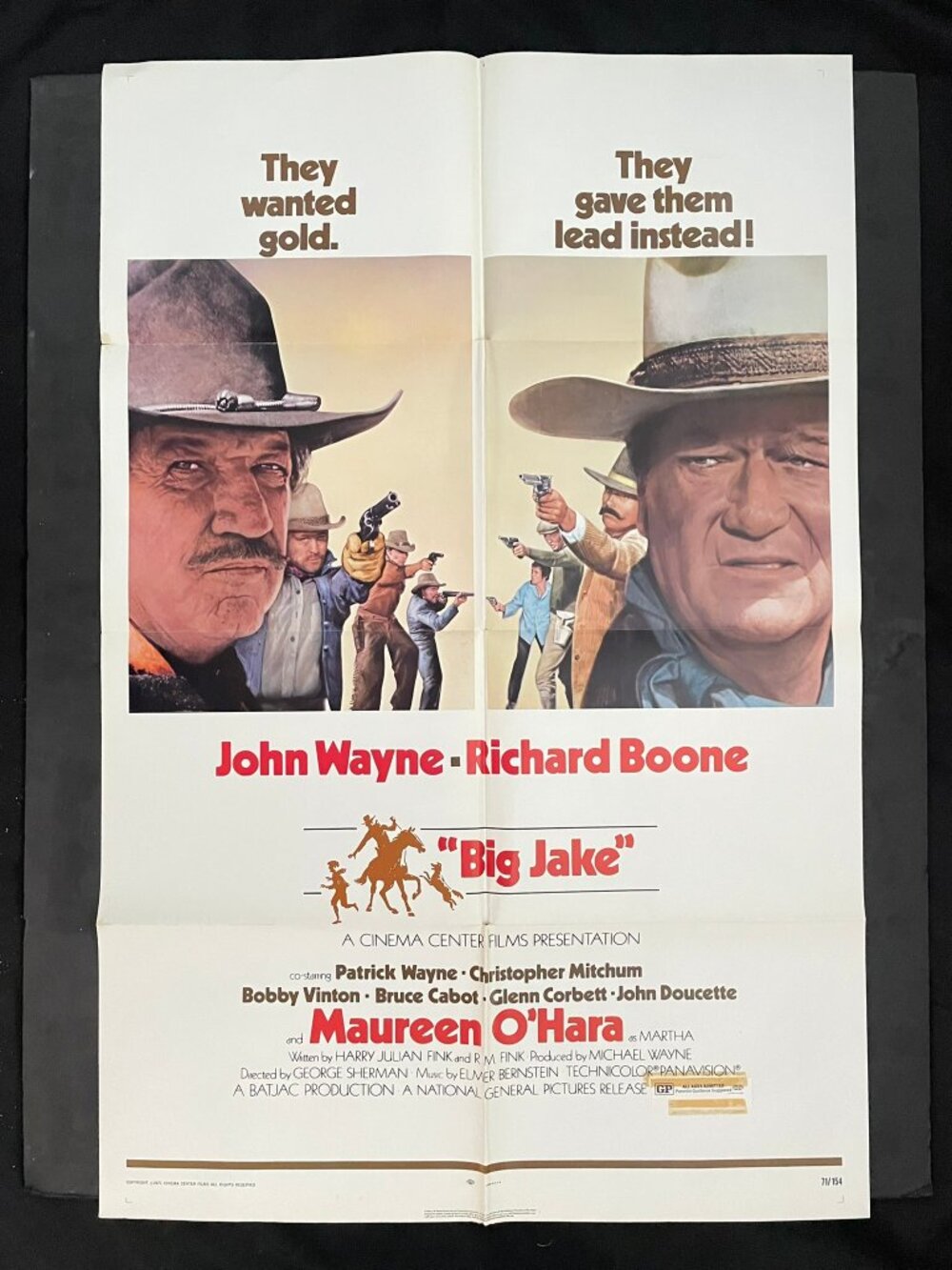 John Wayne 1971 film "Big Jake" original movie poster